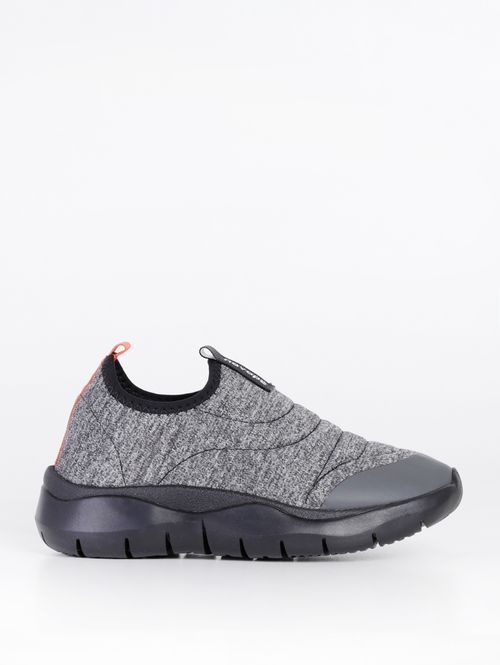 Slip On Juvenil Para Menino - Cinza/Preto