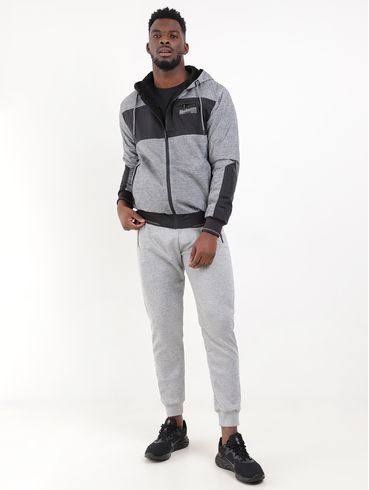 Jaqueta com Capuz Masculina Cinza