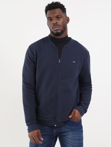 Jaqueta Malha Elétron Masculina Azul Marinho