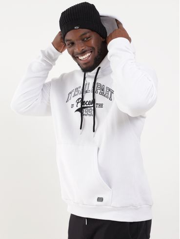 Moletom Canguru com Capuz Vels Masculino Branco