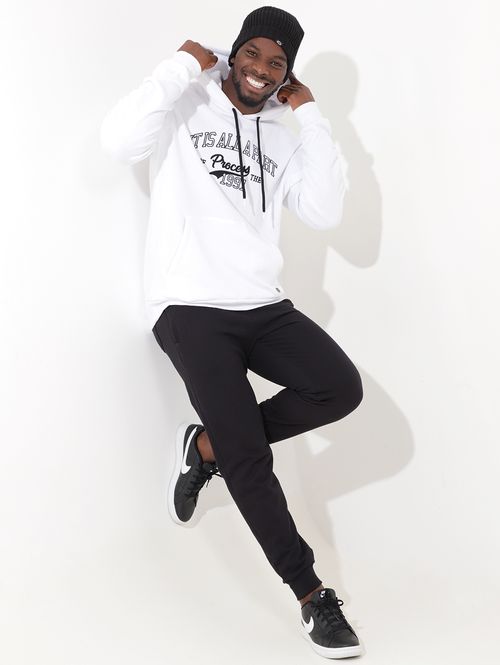 Moletom Canguru com Capuz Vels Masculino Branco