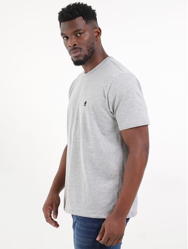 Camiseta Básica No Stress Masculina Cinza
