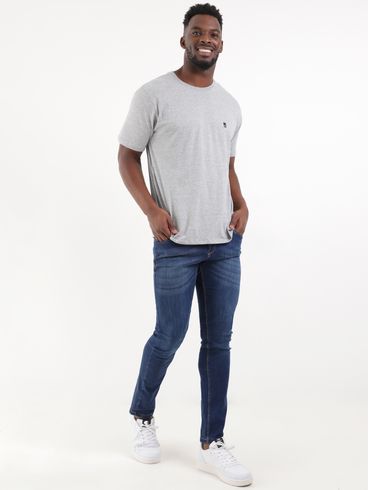 Camiseta Básica No Stress Masculina Cinza