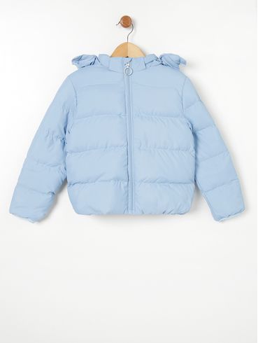 Jaqueta Puffer com Capuz Infantil Para Menino - Azul