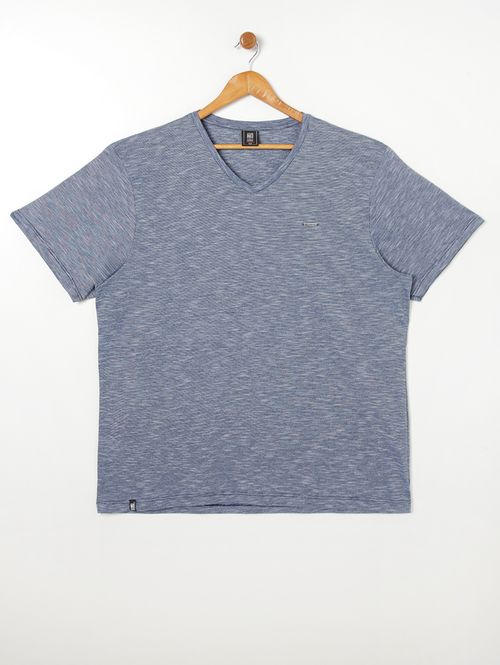 Camiseta Básica No Stress Plus Size Masculina Azul