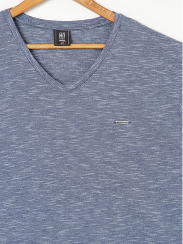 Camiseta Básica No Stress Plus Size Masculina Azul