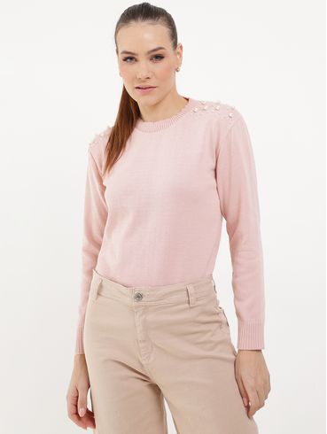 Blusa de Tricot Feminina Rose