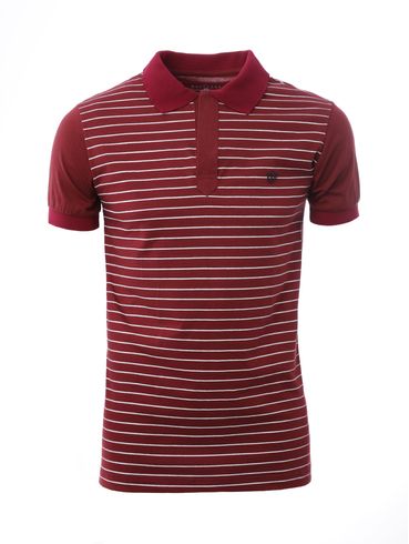 Polo Manga Curta Masculina Vinho