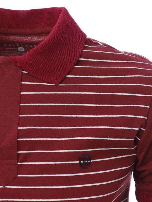 Polo Manga Curta Masculina Vinho