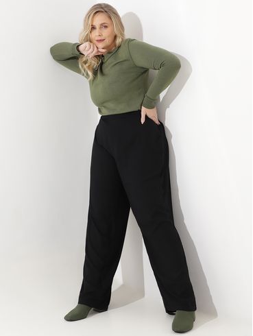 Blusa de Tricot Plus Size Feminino Verde