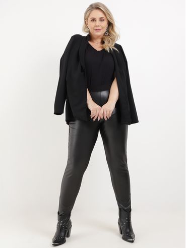 Blusa Manga Curta Autentique Plus Size Feminina Preto