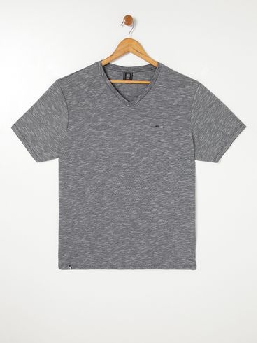 Camiseta Básica No Stress Plus Size Masculina Cinza