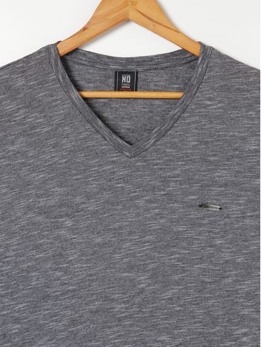 Camiseta Básica No Stress Plus Size Masculina Cinza