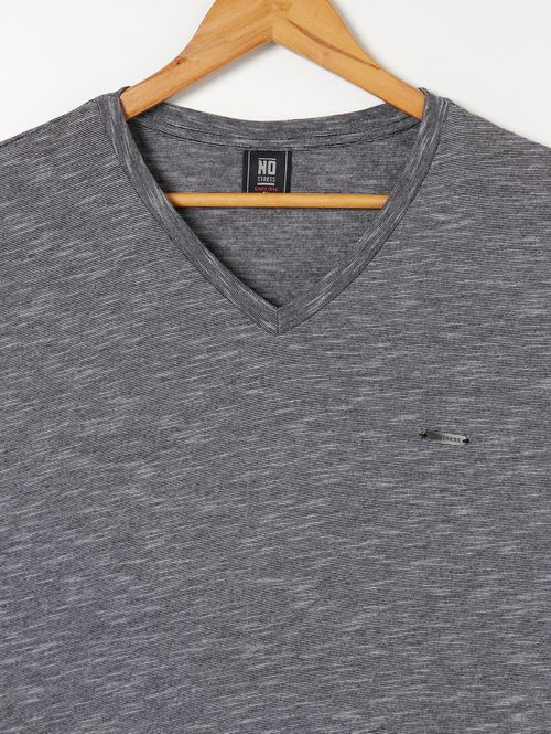 Camiseta Básica No Stress Plus Size Masculina Cinza