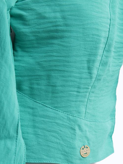 Blusa Manga Curta Cropped Feminina Verde