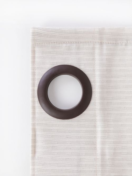 Cortina Rústica Pantex Bege/Bege