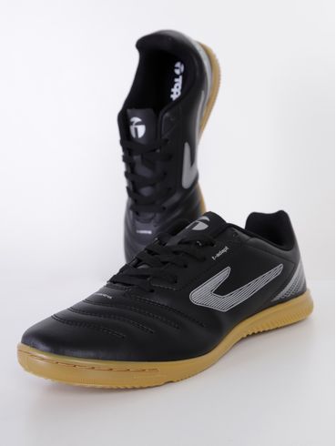 Chuteira Futsal Topper Cup V Masculina Preto/Prata