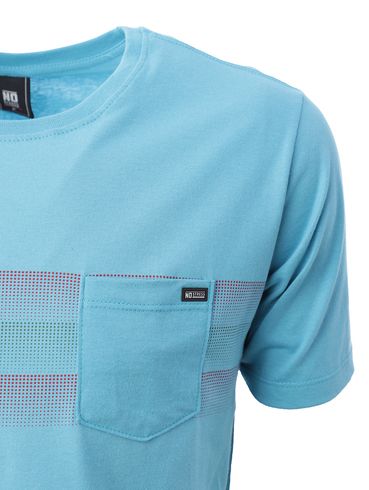Camiseta Manga Curta No Stress Masculina Azul