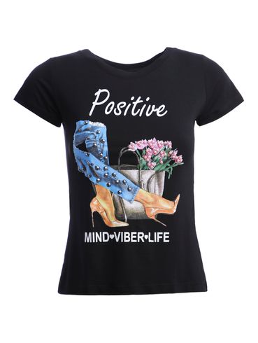 Blusa Manga Curta Feminina Preto