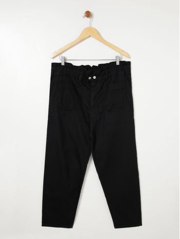 Calça Sarja Clochard Plus Size Feminina Preto