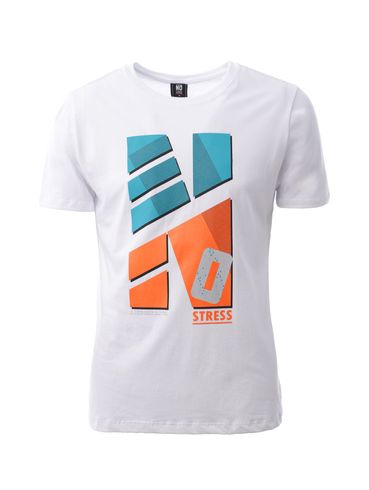 Camiseta Manga Curta No Stress Masculina Branco