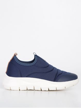 Slip On Juvenil Para Menino - Azul Marinho/Off White