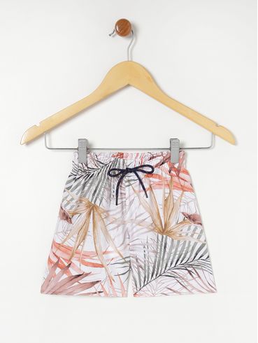 Bermuda Estampada Infantil- Bege
