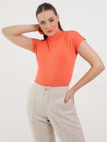 Blusa Gola Alta Feminina Coral