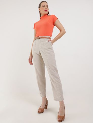 Blusa Gola Alta Feminina Coral