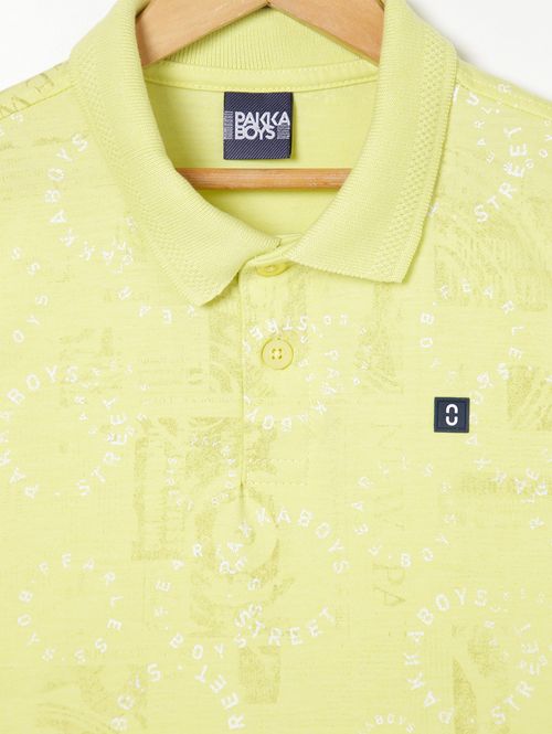 Polo Manga Curta Infantil- Verde