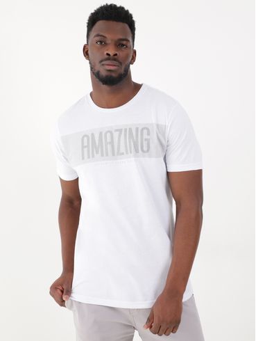 Camiseta Manga Curta Masculina Branco