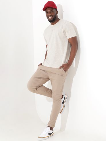 Camiseta Manga Curta Masculina Cinza