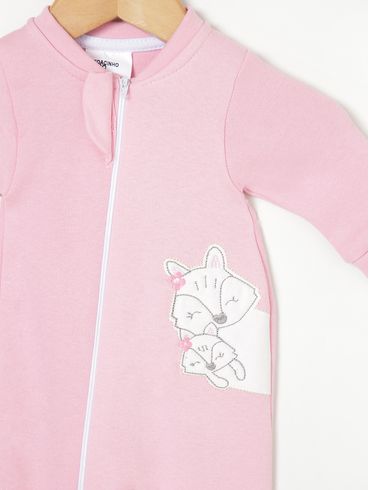 Macacão Infantil Para Bebê- Rosa