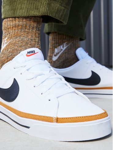 Tênis Casual Nike Court Legacy Masculino Branco/Preto