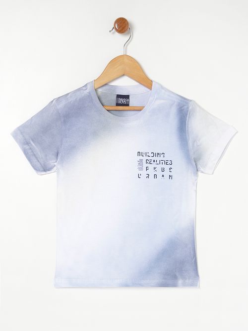 Camiseta Manga Curta Tie Dye Infantil- Azul