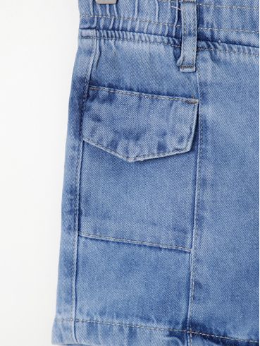 Short Jeans Juvenil Para Menina - Azul