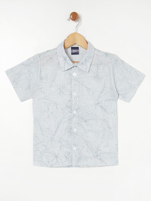 Camisa Manga Curta Infantil- Azul Claro