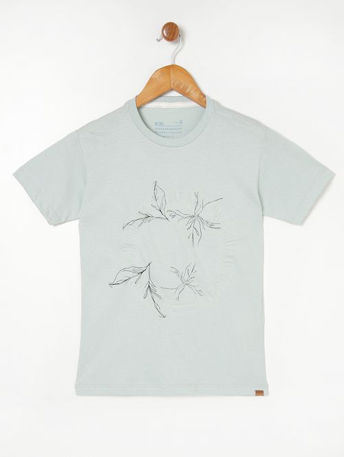 Camiseta Manga Curta Juvenil Para Menino - Verde