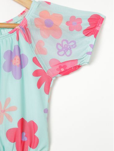 Blusa Manga Curta Cativa Infantil Para Menina - Verde