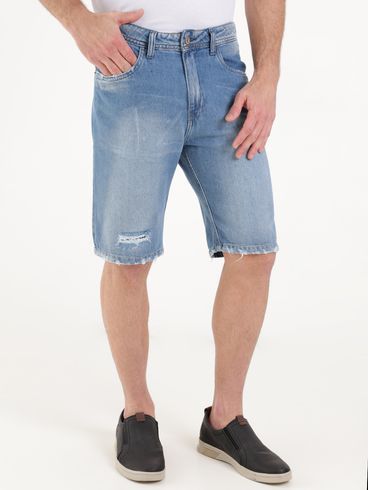 Bermuda Jeans Masculina Azul