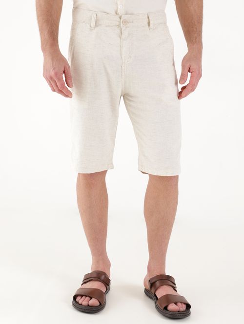 Bermuda Masculina Bege