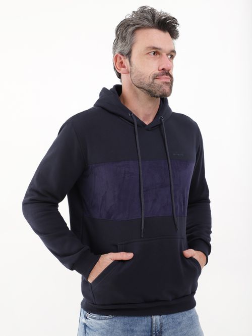 Moletom com Capuz Dixie Masculino Azul Marinho