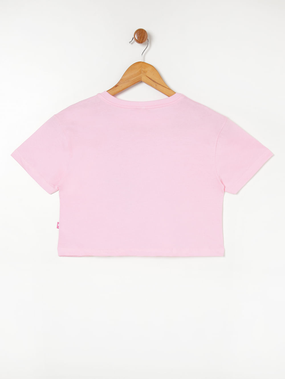 Blusa Cropped Regata com Nó Frontal Infanto Juvenil em Malha Pink