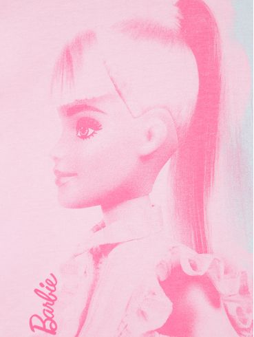 Blusa Cropped Barbie Juvenil Para Menina - Rosa