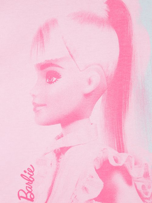 Blusa Cropped Barbie Juvenil Para Menina - Rosa