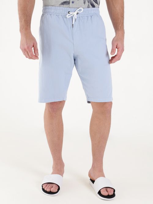 Bermuda de Sarja Masculina Azul