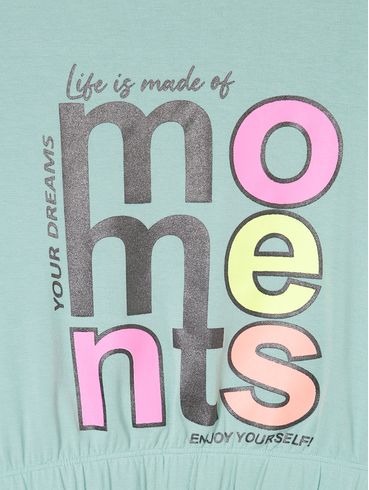 Blusa Manga Curta Juvenil Para Menina - Verde