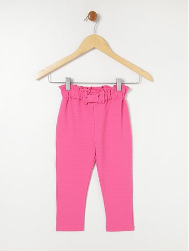 Calça Legging Infantil Para Menina - Rosa Pink