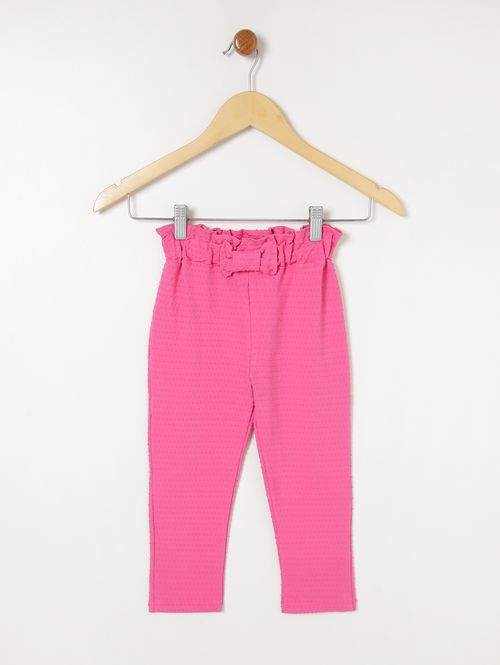Calça Legging Infantil Para Menina - Rosa Pink