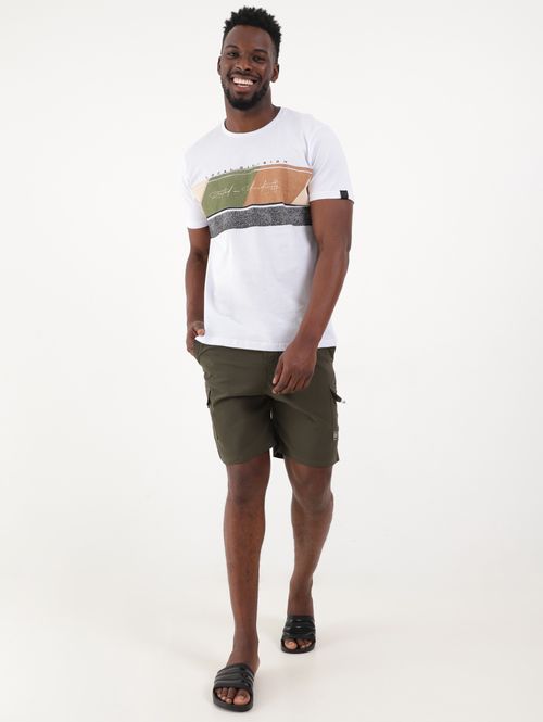 Camiseta Manga Curta Masculina Branco